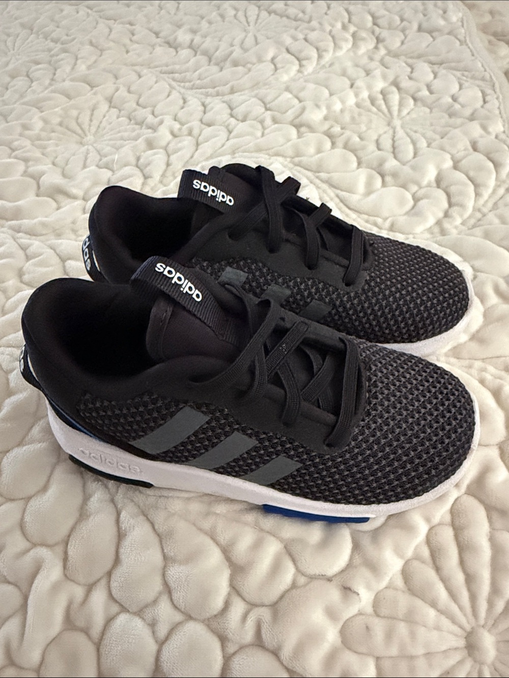 Adidas Kids Black Knit Sneaker Size 9C